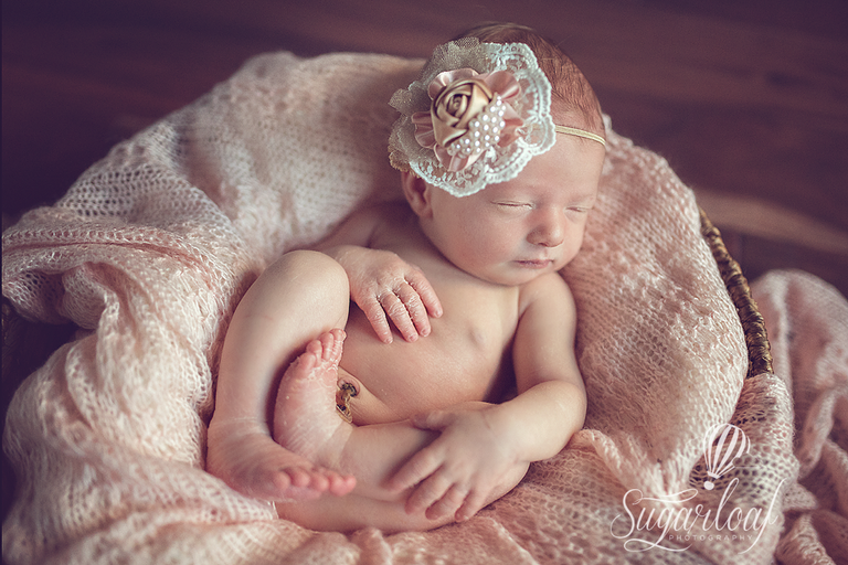 newborn girl soft pink