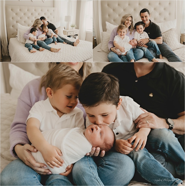 siblings in-home newborn session