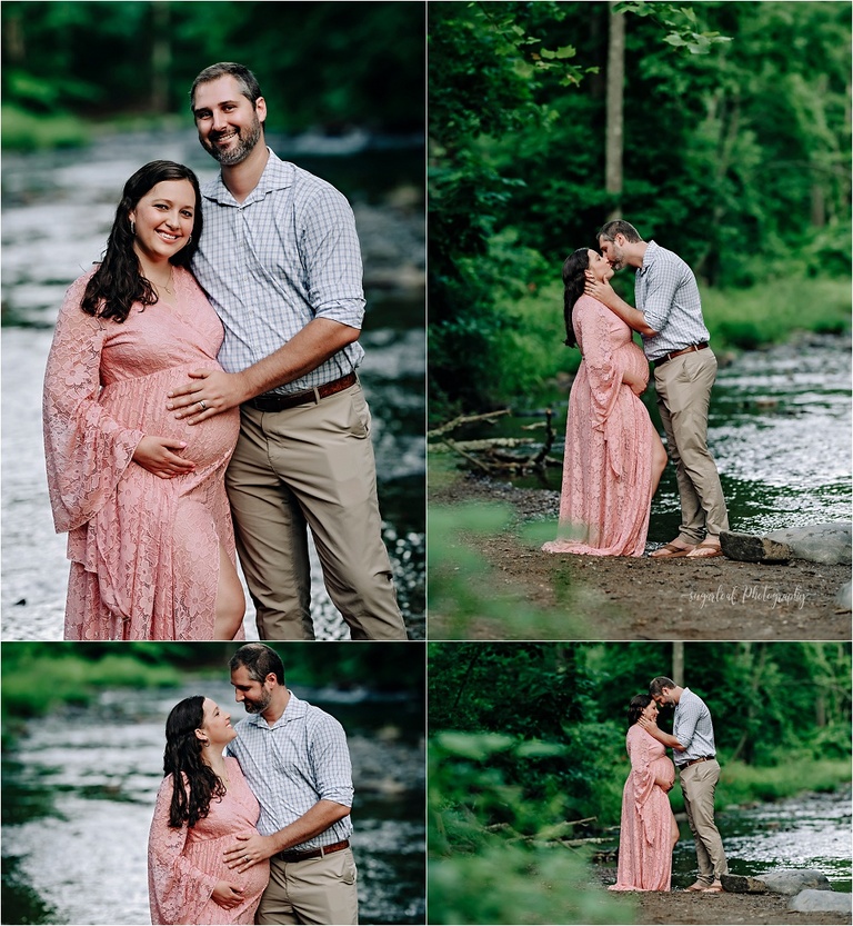 summer maternity session creek Maryland Photographer 