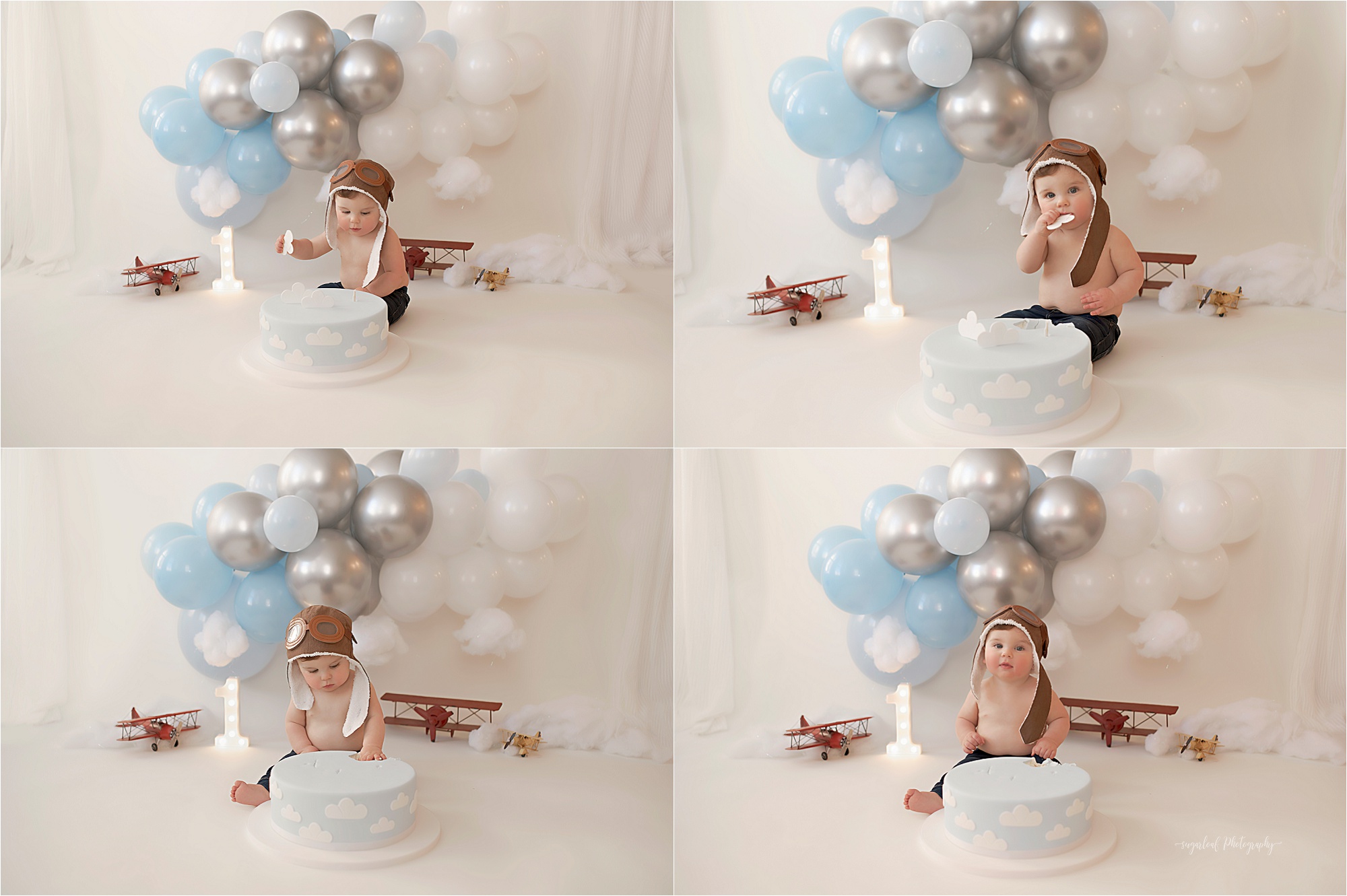 airplanes first birthday cake smash 