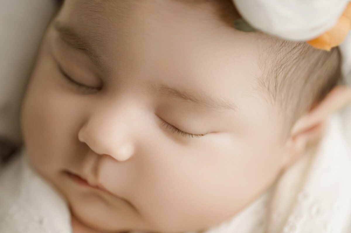 Tiny newborn toes close up - wrapped newborn session Harford County